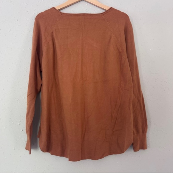 Staccato Tan Long Sleeve Blouse Crewneck Sweater Casual XL Neutral Comfy - Picture 4 of 4